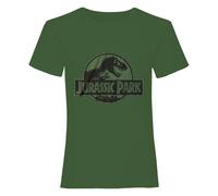 (XL, Green) Jurassic Park Unisex Adult Monochrome T-Shirt