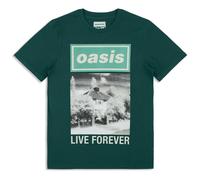 (XL, Green) Oasis Live Forever Single Cover T Shirt