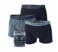 (XL, Grey/Black) Emporio Armani Mens Organic Cotton Boxer Shorts (Pack of 3)