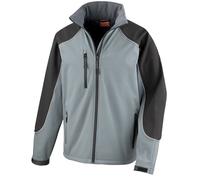 (XL, Grey/Black) WORK-GUARD by Result Mens Ice Fell Hooded Soft Shell Jacket