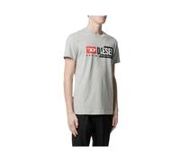 (XL, Grey) DIESEL T Diego Mens Crew Neck T Shirts Cuty Dual Logo Printed Tee