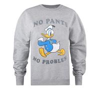 (XL, Grey) Disney Womens/Ladies No Pants No Problem Donald Duck Heather Sweatshirt