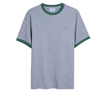 (XL, Grey) Farah Mens Groves Ringer T-Shirt