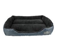 XL Grey Faux Fur Dog Bed with Raised Sides, Waterproof Exterior, Machine Washable 30C - FED 67263