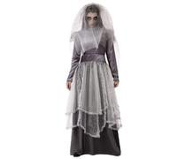 (XL) Grey funeral bride costume for women