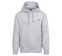 Trespass Mens Hoodie Truman - Adjustable Drawcord, Embroidered Logo, Front Kangaroo Pocket, Ribbed Cuff and Hem, Brushed Back, 50% Cotton 50% Polyester Grey Marl