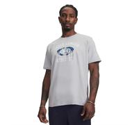 (XL, Grey/White) Under Armour Mens Logo Athletic T-Shirt