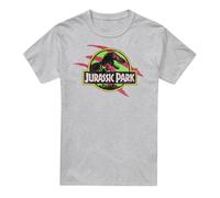(XL, Heather Grey) Jurassic Park Mens Truck T-Shirt
