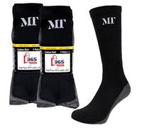 XL Heavy Duty Winter Socks (10 Pack) - Men's Black BIG FOOT LOGO Size 11-14 | Thermal Warmth & Full Cushioned for Steel Toe Boots