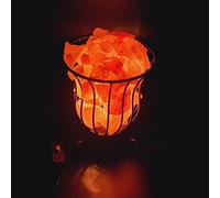 XL Himalayan Crystal Salt Lamp Round Basket 3-5kg, Crystal Healing Basket with Rock Salt Chunks, Casket, Therapeutic and Healing, Alternate Decor, Home Decor.