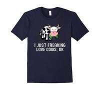 (XL) I Just Freaking Love Cows Ok Funny Cow Farm Cattle Shirt-Father's Day