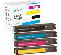 XL-Ink Compatible with HP 913A Pack of 4 (CMYK: HP L0R95AE, F6T77AE, F6T78AE, F6T79AE. Capacity: 4 x 3,000 pages)