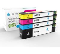 XL-Ink Ink Cartridges Compatible with HP 973x,Economy Pack of 4
