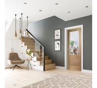 XL Joinery Internal Oak Suffolk 2Xg (Clear Etched Glass) - 1981 X 686 X 35mm (27")