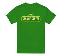 (XL, Kelly Green) Sesame Street Unisex Adult Rough Logo T-Shirt