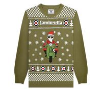 (XL, Khaki) Lambretta Mens AW25 Scooter Christmas Jumper