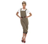 (XL, Khaki) Smiffys Womens/Ladies World War II Land Girl Costume Set