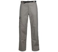 Trespass Mens Walking Trousers Clifton - Adjustable Belt, Reinforced Knee and Seat, 5 Zip Pockets, 2 Side Entry Pockets, UV40+ Protection, Flat Waist with Elasticated Back Panel Khaki