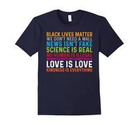 (XL) Kindness Is Love - Black Lives Matter Love Is Love T-Shirt-Father's Day