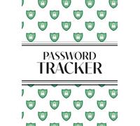 XL Large Print Password Tracker (Lock Shield Green): 8"x10" Hardcover 450+ Alphabetical Password Logbook for Easy Organization; Perfect for Seniors with 16 pt Font!