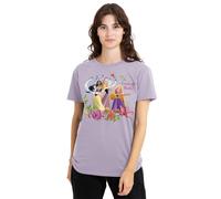 (XL, Lavender) Disney Princess Womens/Ladies Snow White Pocahontas Sleeping Beauty T-Shirt