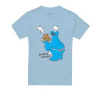(XL, Light Blue) Sesame Street Unisex Adult Freshly Baked T-Shirt