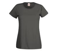 (XL, Light Graphite) Fruit Of The Loom Ladies/Womens Lady-Fit Valueweight Short Sleeve T-Shirt