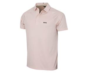 (XL, Light Pastel/Orange) Hugo Boss Mens Active Moisture Management 4 Way Stretch Comfy Polo Shirt