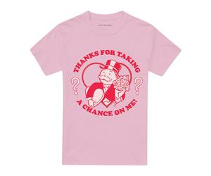(XL, Light Pink) Monopoly Mens Taking A Chance T-Shirt