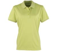 (XL, Lime) Premier Womens/Ladies Coolchecker Short Sleeve Pique Polo T-Shirt