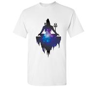(XL) Lord Shiva Indian Hindu God Triumvirate of Destruction Men White T Shirt Tee Top