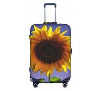 XL Luggage Cover Protector - Fashionable Bloom Sunflower Print Suitcase Cover, Aesthetic Travel Accessories, Invisible Zipper