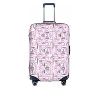 XL Luggage Cover Protector - Fashionable Gymnastics Pink Print Suitcase Cover, Aesthetic Travel Accessories, Invisible Zipper