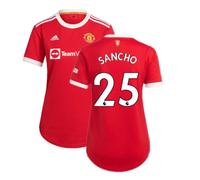 (XL) Man Utd 2021-2022 Home Shirt (Ladies) (SANCHO 25)