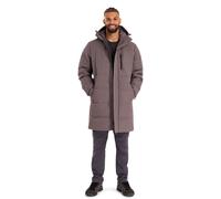 Trespass Men's Padded Jacket Clipster - Waterproof, Windproof, Longer Length, Adjustable Zip-Off Hood, 1 Zip Chest Pocket, 2 Lower Zip Pockets, Elasticated Cuffs, 1 Inner Zip Pocket Mid Grey