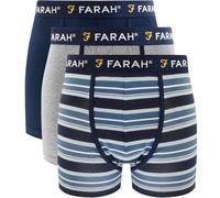 (XL, Multi) Farah Mens Klaff 3 Pack Elasticated Underwear Boxers Briefs Boxer Shorts - Multi