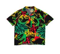 (XL, Multicoloured) Jurassic Park Unisex Adult Button-Down Short-Sleeved Shirt