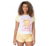 (XL, Multicoloured) SpongeBob SquarePants Womens/Ladies Short-Sleeved Pyjama Set