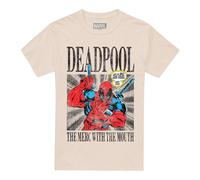 (XL, Natural) Deadpool Mens Merc With The Mouth T-Shirt