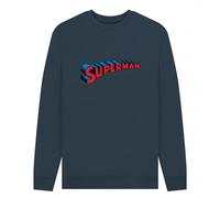 (XL, Navy Blue) Superman Unisex Adult Official Graphic Logo Sweatshirt