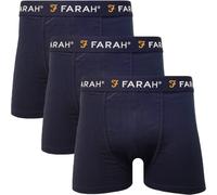(XL, Navy) Farah Mens Aveleer 3 Pack Elasticated Underwear Boxers Boxer Shorts Pants - Navy