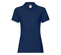 Fruit of the Loom Ladies Lady-Fit Premium Short Sleeve Polo Shirt (XL) (Navy)