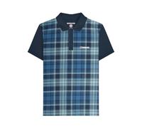 (XL, Navy) Lambretta Mens Classic Checked Polo Shirt