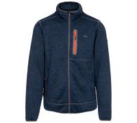 Trespass Mens Fleece Jacket Bingham - Brushed Back, Chest Pocket with Printed Surround Detail, Knitted Marl Fleece, 3 Zip Pockets, Stretch Binding at Hem and Cuffs