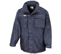 (XL, Navy/Navy) Result Mens Workwear Heavy Duty Water Repellent Windproof Combo Coat