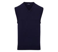 (XL, Navy) Premier Mens Knitted Sleeveless Sweater Vest