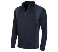 (XL, Navy/Slate) Calvin Klein Mens 2026 Micro Grid CK 1/2 Zip Mid Layer Baselayer