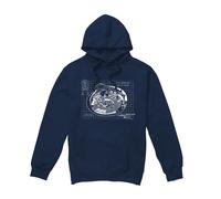 (XL, Navy) Star Trek Mens Bridge Print Hoodie