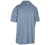 Trespass Mens Polo Shirt Monocle - Quick Dry T-Shirt, Short Sleeves Top, Marl Fabric, Button Fastenings, 180GSM, 96% Polyester, 4% Elastane Navy