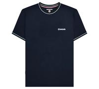 (XL, Navy/White/Green) Lambretta Mens AW24 Twin Tip Pique T-Shirt
